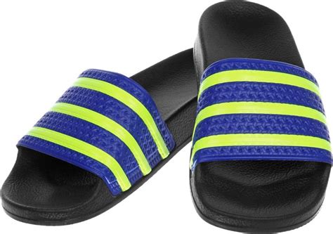 adidas adilette slipper blauw geel|Adidas Adilette .